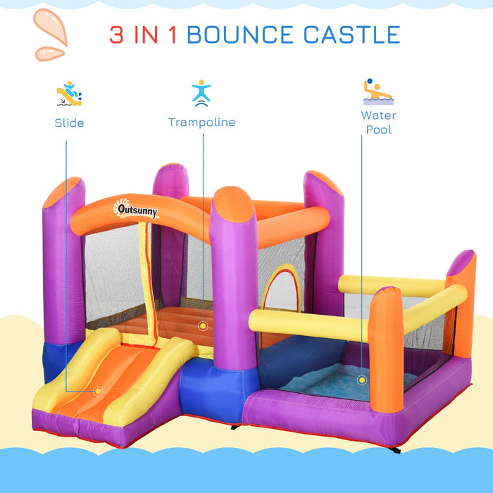 Kids Bouncy Castle With Pool and Slide, Age 3-12 Years