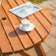 Round Outdoor Table and Chairs Outsunny