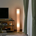 Modern Floor Lamp, 47-Inch, Fabric Linen Shade Homcom
