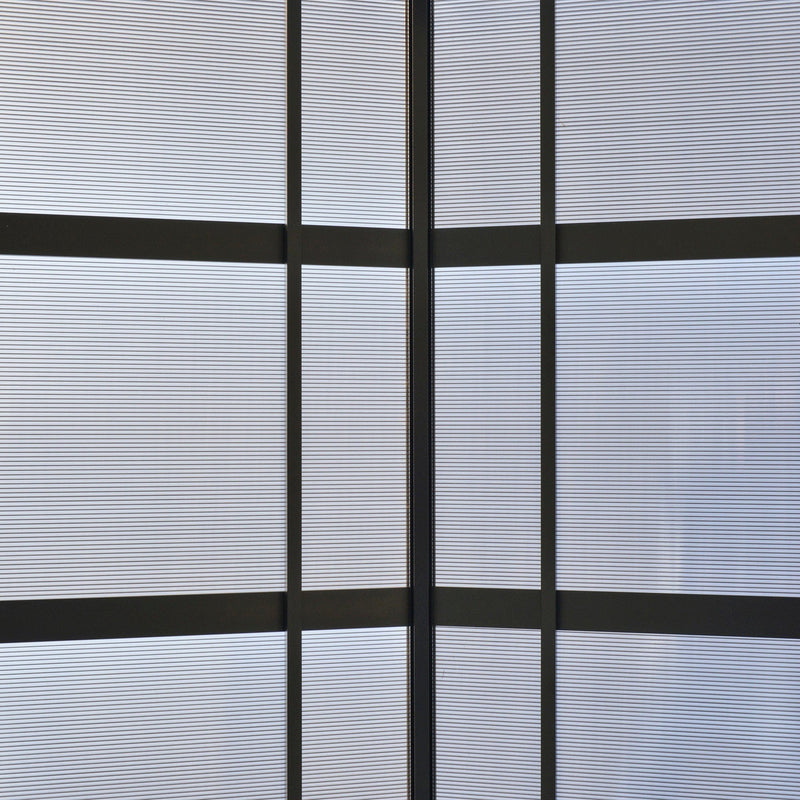 Metal Frame BBQ Gazebo, Hard Roof, 8ft x 5ft