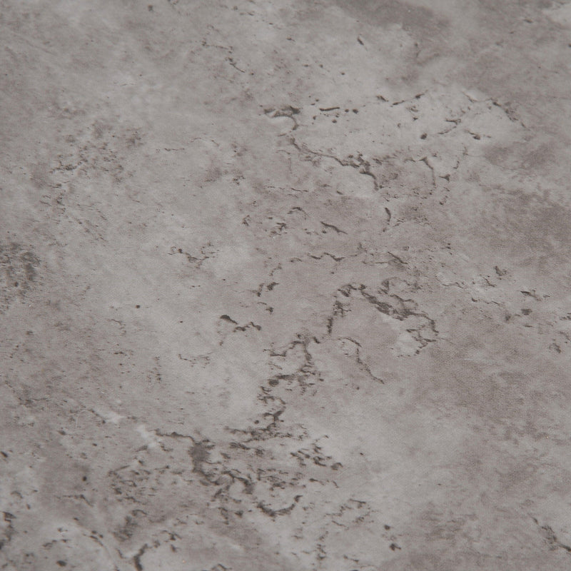 Round Side Table with Shelves and Wheels, Cement Colour