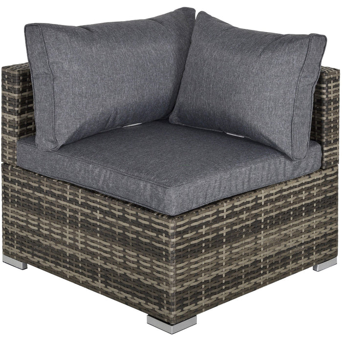 Rattan Wicker Corner Sofa Chair with Cushions