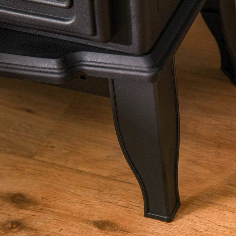 Freestanding Electric Fireplace Stove, 1000W/2000W, Black