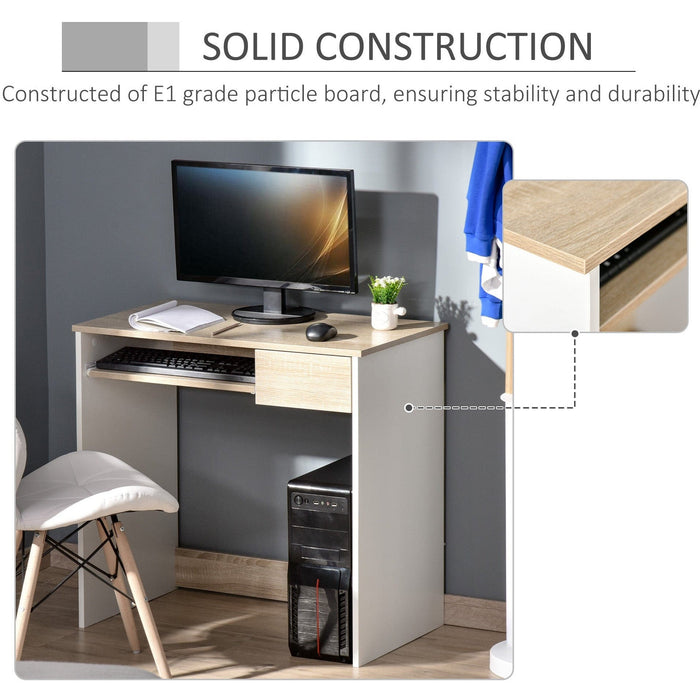 Small Computer Desk With keyboard Tray