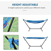 Camping Hammock with Stand, Bag, Adjustable, 120kg Load Outsunny