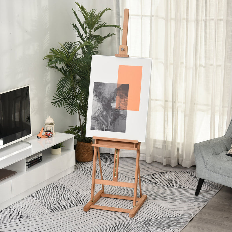 Wooden Studio Easel With Pencil Case Vinsetto