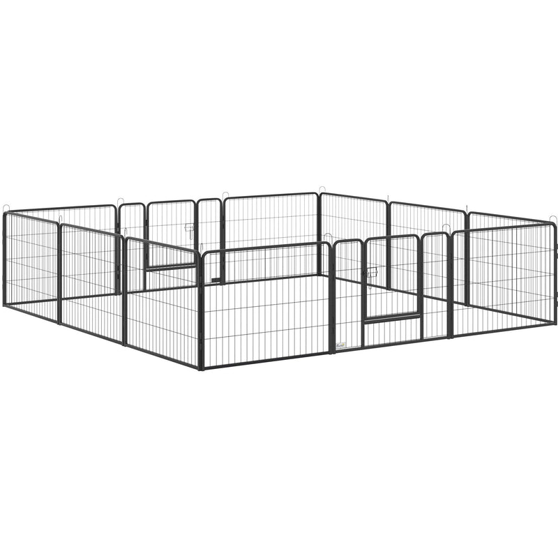 Heavy Duty Pet Play Pen with 2 Doors, 80x60cm