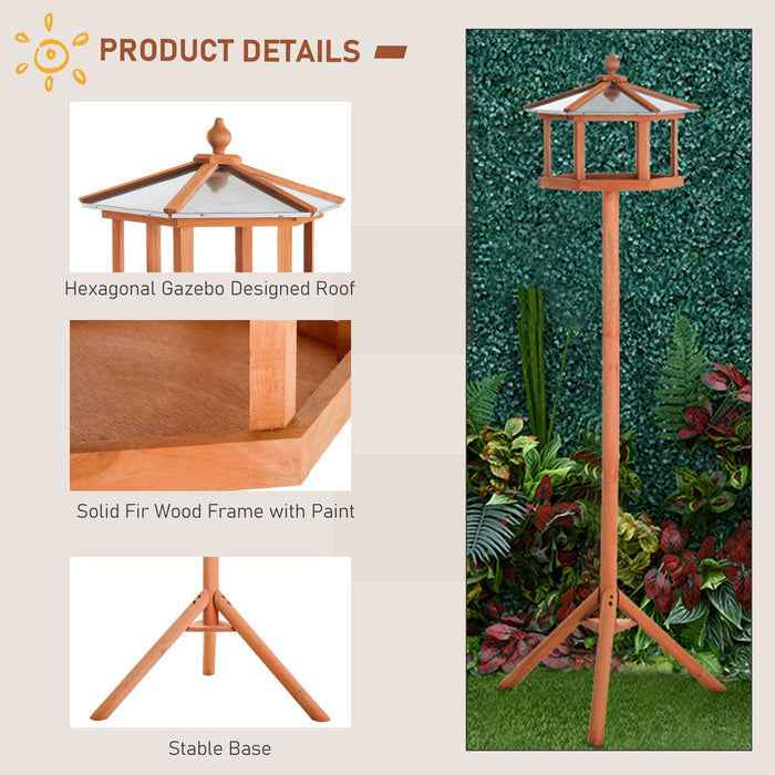 Wooden Bird Feeding Station for Garden, Patio, Balcony