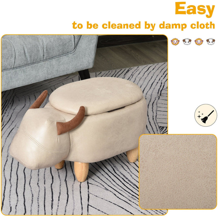 Animal ottoman store with storage