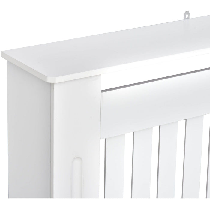 Slatted Radiator Cover, White Painted Cabinet