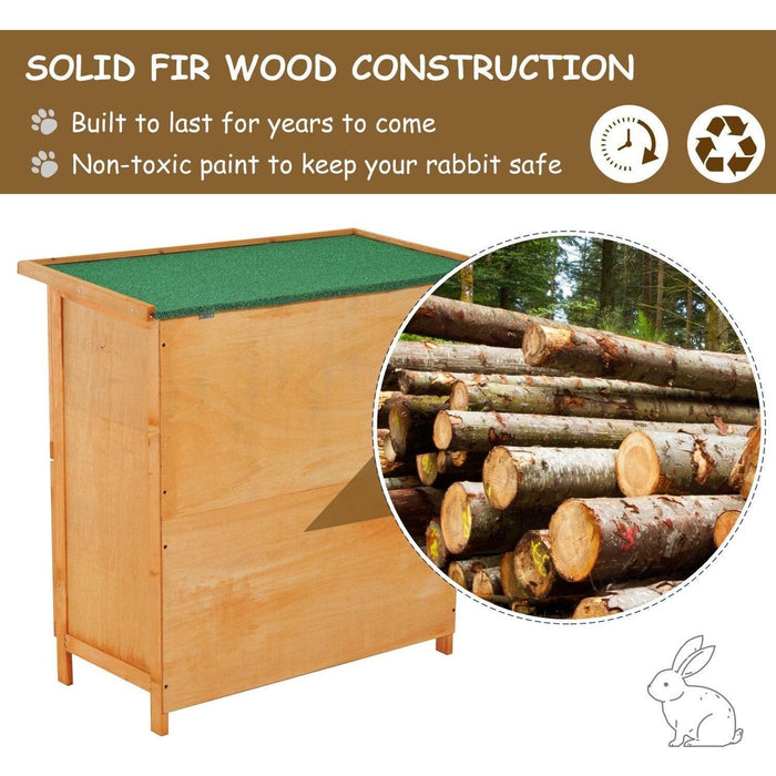 Pawhut 2 Tier Rabbit Hutch