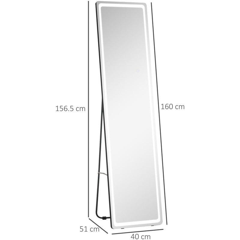 Full-Length LED Mirror with Remote Control