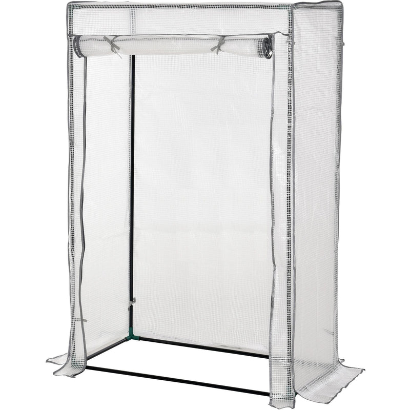 Compact Mini Greenhouse, Steel, Roll-up Door, 100x50x150cm
