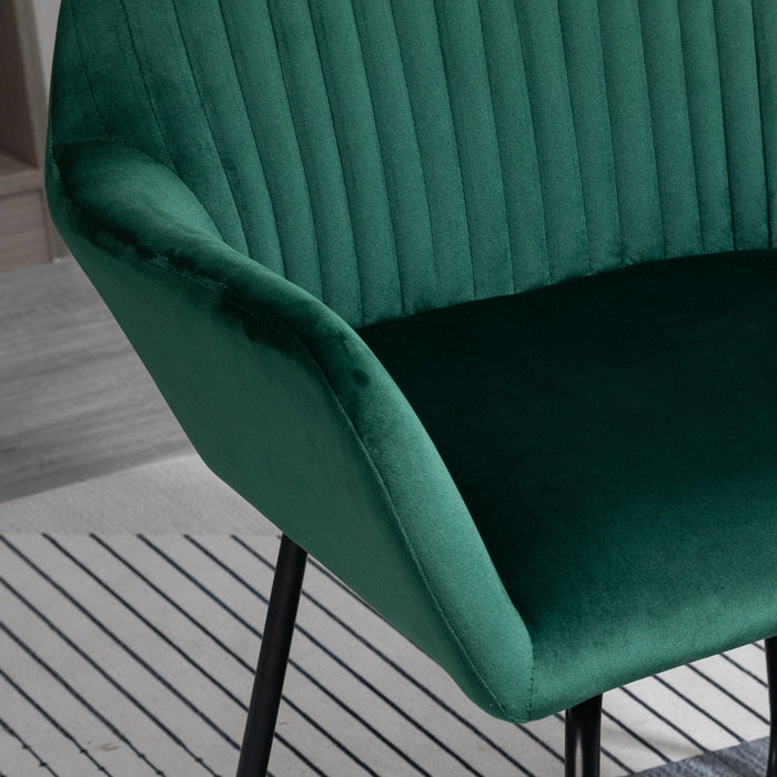 Velvet Touch Modern Lounge Armchair with Metal Base