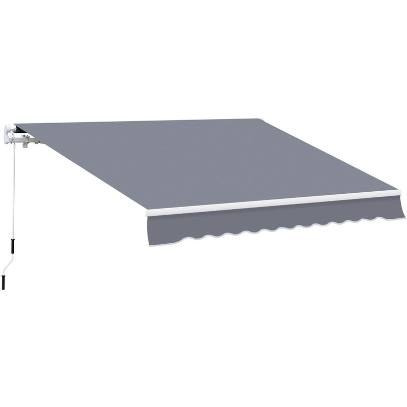 Manual Patio Awning - 4 x 3m Aluminium Retractable Sun Shade