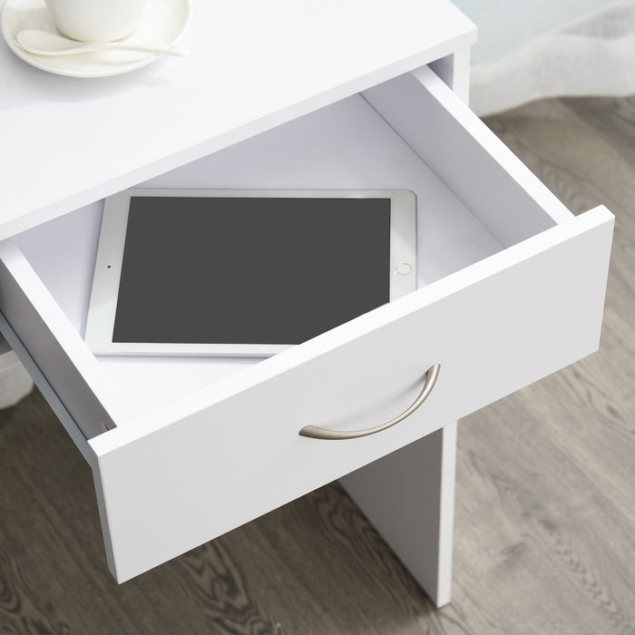 Modern Computer Desk With Drawer and Shelf, 100cm