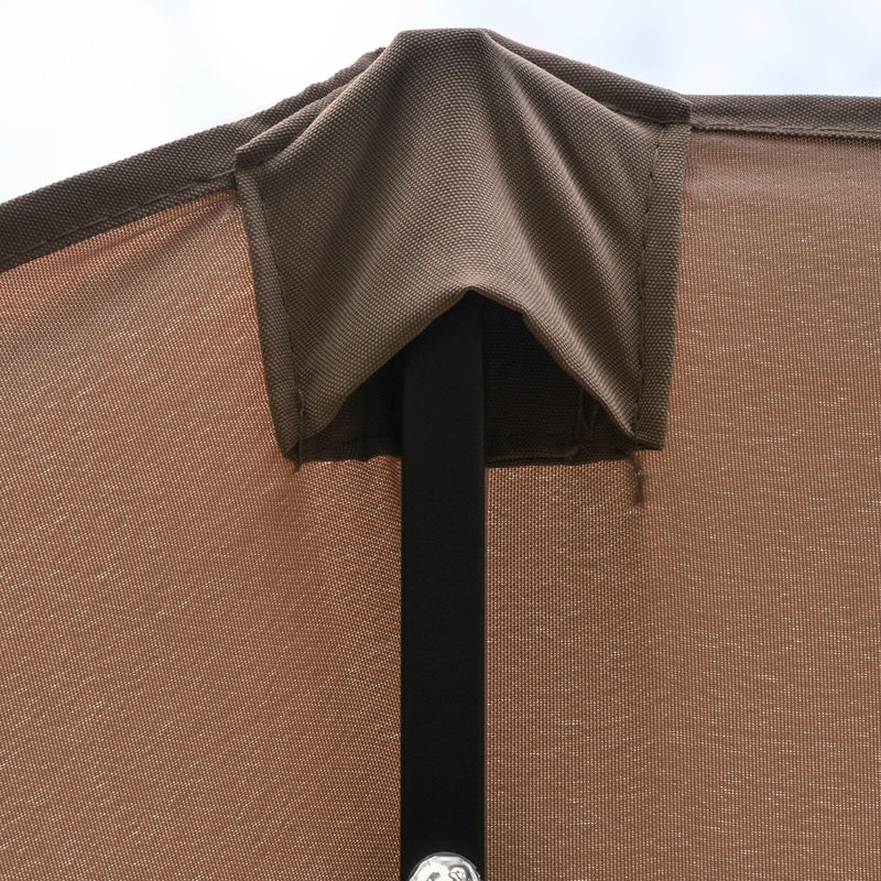 4.4m Double Sided LED Garden Parasol - Patio Sun Shade