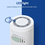 30" Tower Fan with Remote, Oscillation, 10h Timer, LED Light Homcom