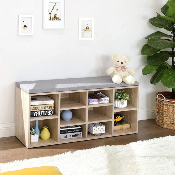 Hallway Shoe Storage Bench With Cushion