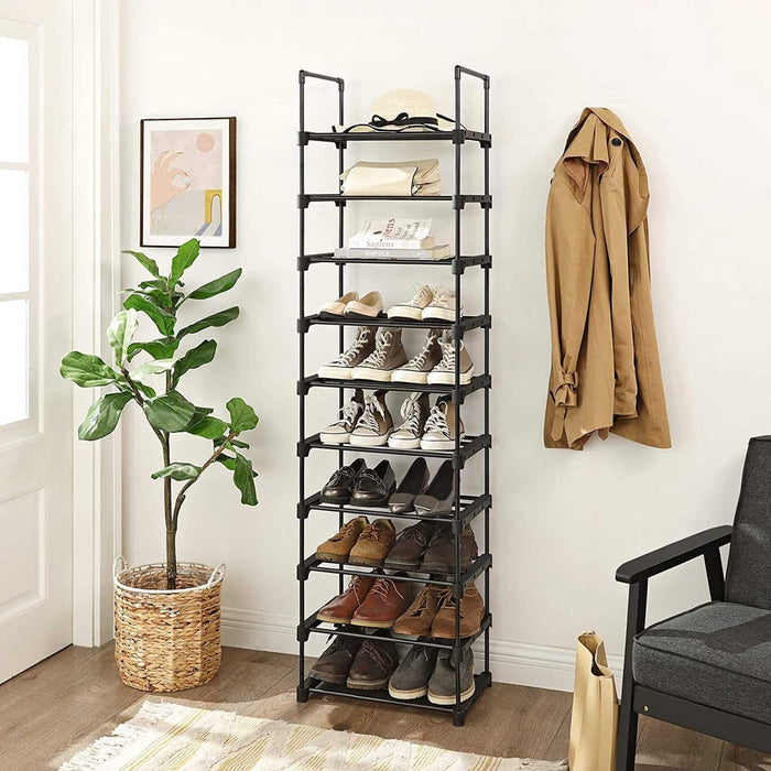 Shoe Rack, Shoe Organiser, 10 Tier, Metal