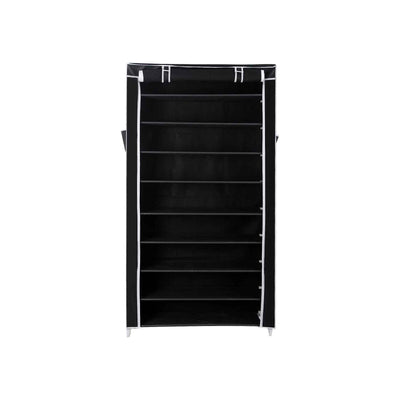 Covered Shoe Storage, Black 10 Tier Songmics