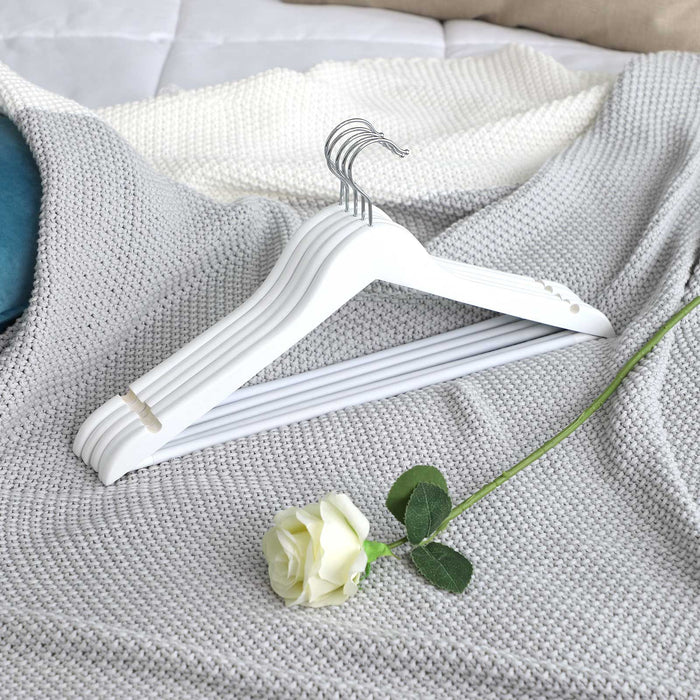 White Wooden Clothes Hangers (Set of 10)