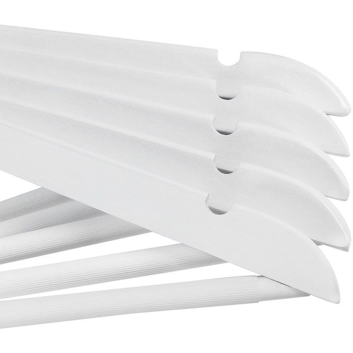 White Wooden Clothes Hangers (Set of 10)