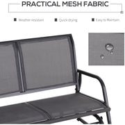 Outdoor Glider Bench, 2 Seater Outsunny