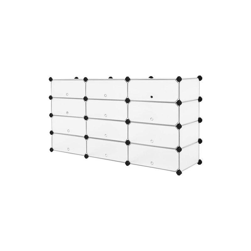 Songmics Plastic Modular Storage Unit, 12 Compartment