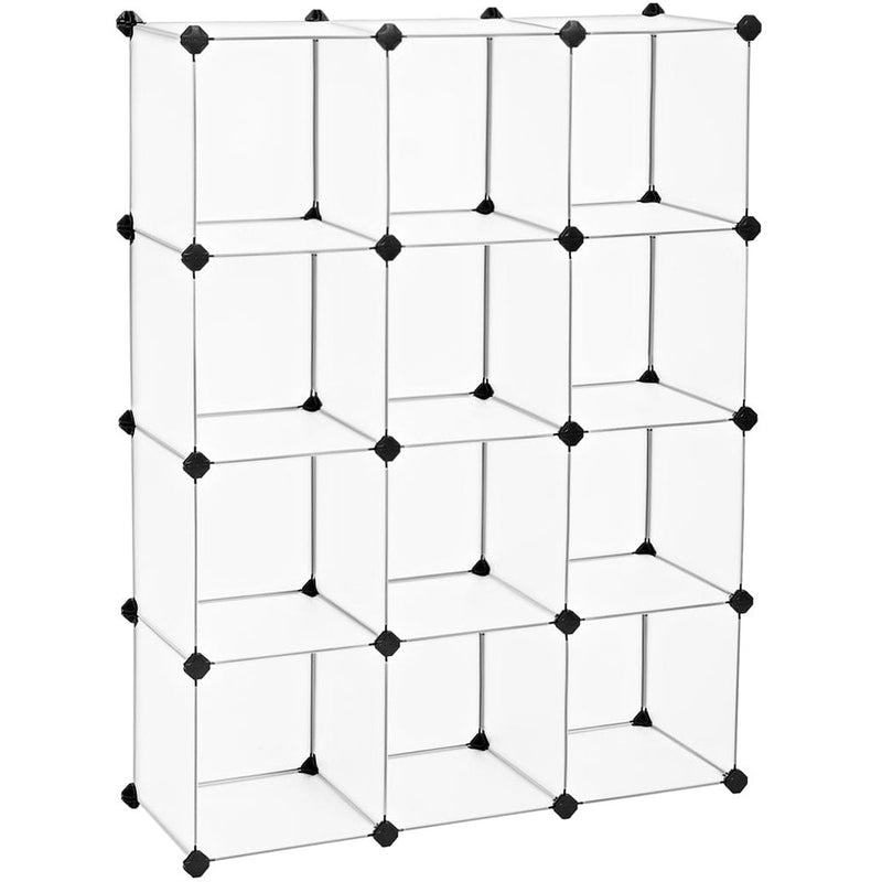 Cube-Style 12 Shelf Bookcase Songmics