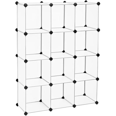 Cube-Style 12 Shelf Bookcase Songmics