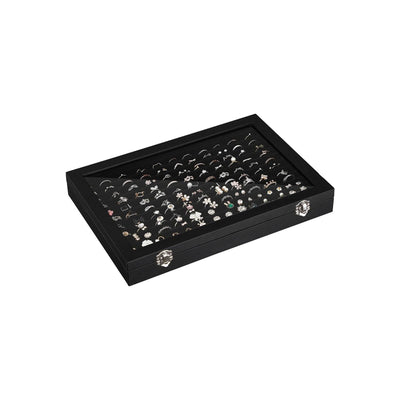 Glass Top Jewelry Box 12 Slots Songmics