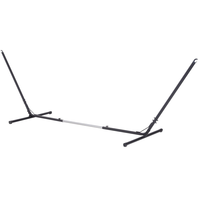 Hammock Stand Freestanding Adjustable Metal Frame for Garden or Patio Use Black Outsunny