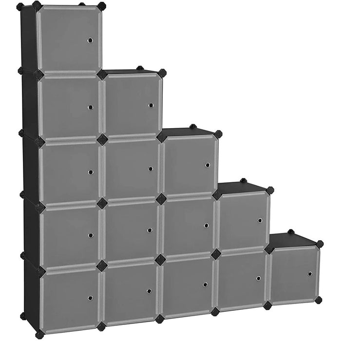 Plastic Organiser with 15 Cubes
