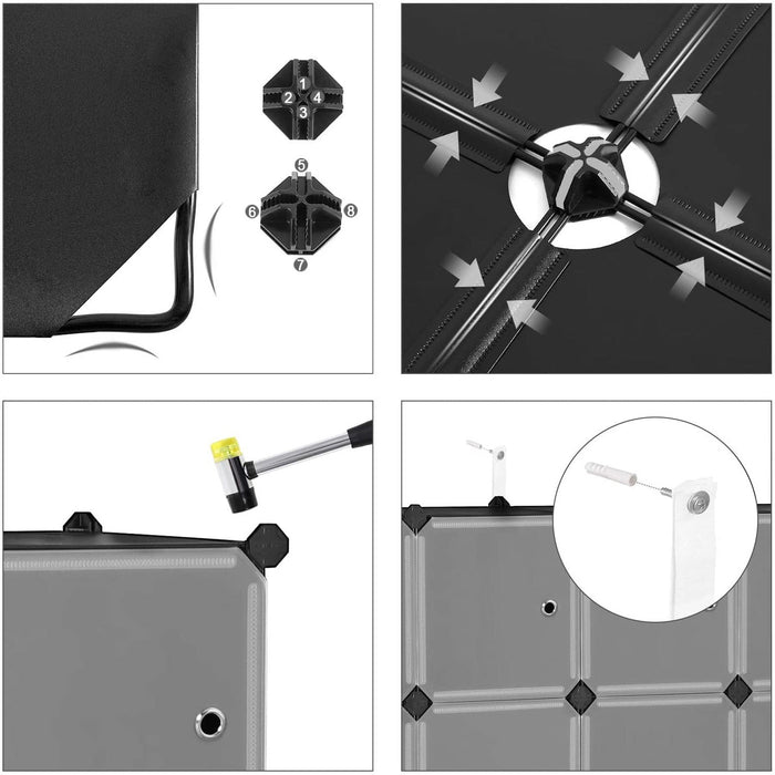 Plastic Organiser with 15 Cubes