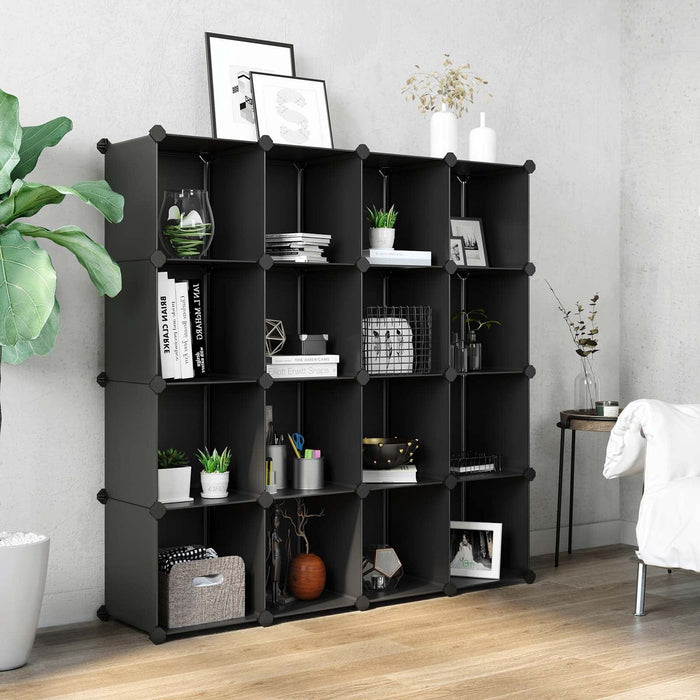 16 Cubes Book Shelf, Black