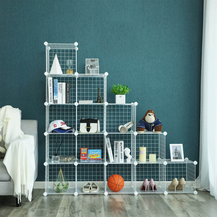 Metal Wire 16 Cube Organiser