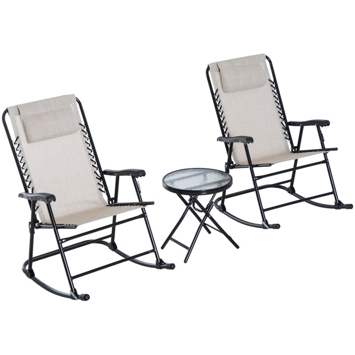 Outdoor Rocking Chair Bistro Set