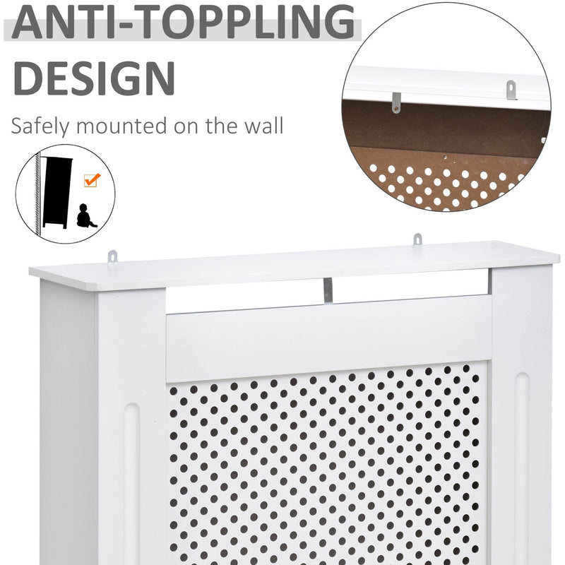 Wooden Radiator Cover, Diamond Design, L78 x W19 x H82 cm