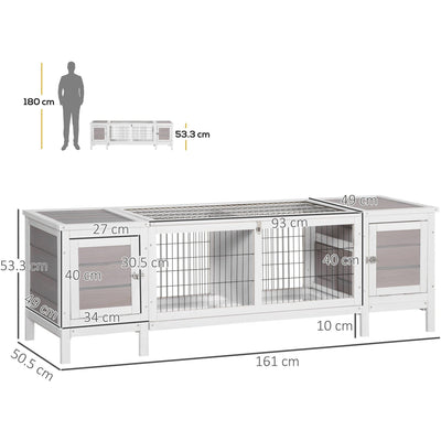 Rabbit Cage For 2 Rabbits Pawhut