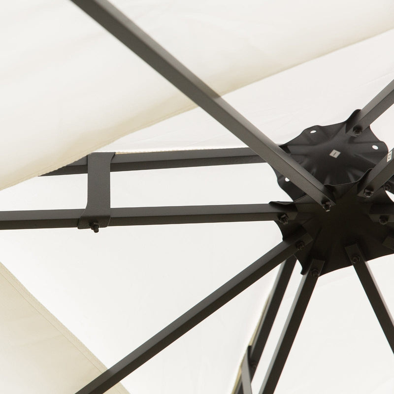 Steel Framed Gazebo with Vented Roof, 3x3m