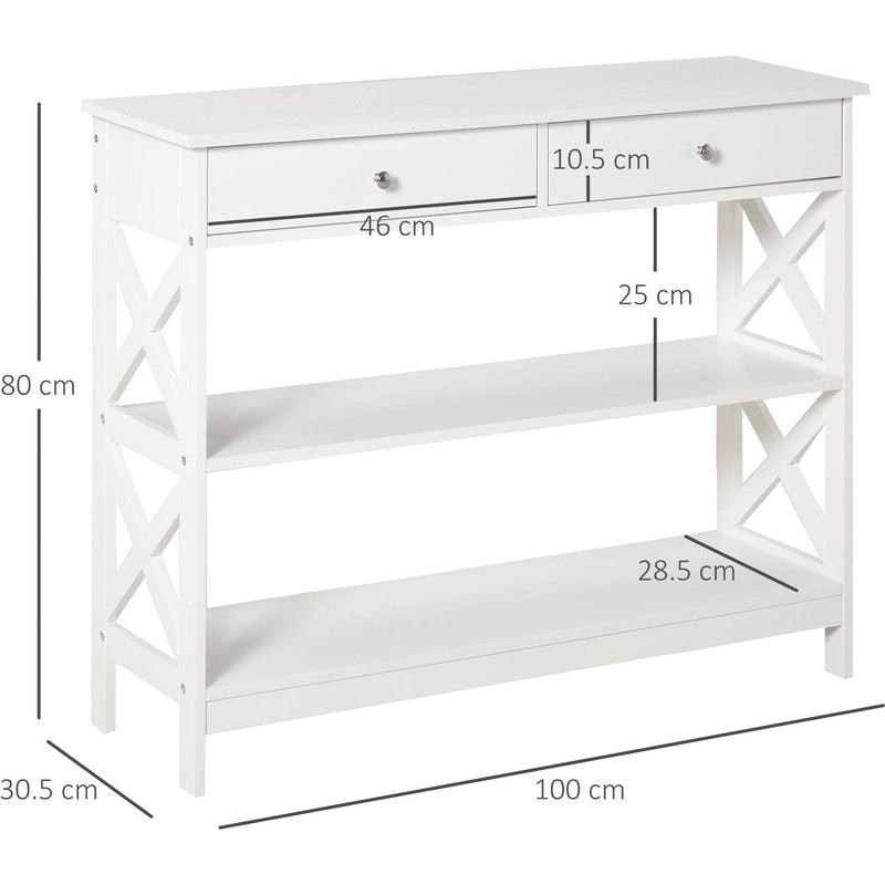 Console Table With Drawers