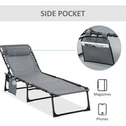 Portable Sun Lounger For Beach, Garden, Pool Outsunny