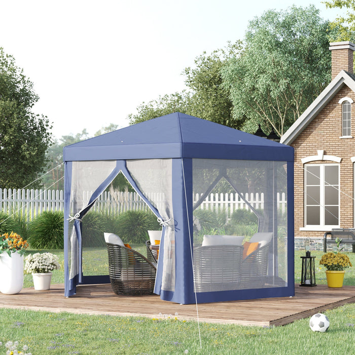 Hexagonal Gazebo With Mesh Sides, 4x4m