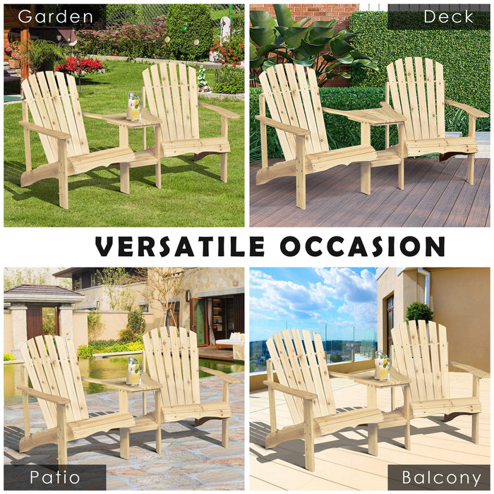 Double Adirondack Chairs With Table