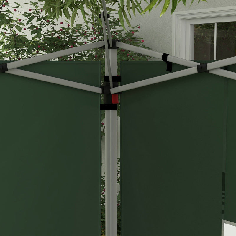 Outsunny Gazebo Side Panels, Sides Replacement with Window for 3x3(m) or 3x4m Pop Up Gazebo, 2 Pack, Green Outsunny