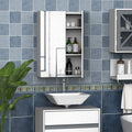 Bathroom Mirror Cabinet, 2 Doors, 60 x 15 x 75cm, White Kleankin