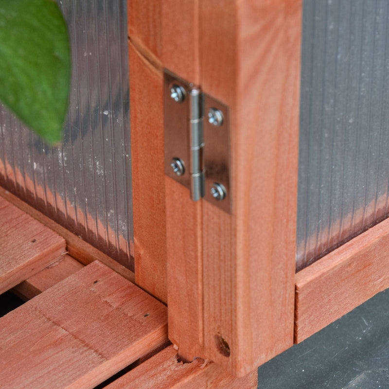 Greenhouse Cold Frame, Shelves, Double Doors, 80x47x138cm