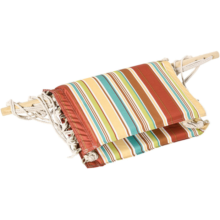 Hammock Chair, Thick Rope Frame, Stylish Multicolour Stripes