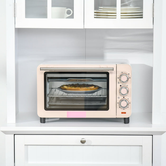 White Kitchen Cabinet with Glass Doors on Top